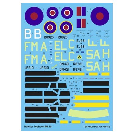 Techmod Hawker Typhoon IB matrica