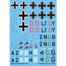 Techmod Messerschmitt Bf 110C matrica