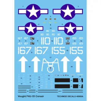Techmod Vought F4U-1D Corsair matrica