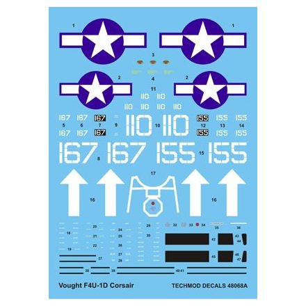 Techmod Vought F4U-1D Corsair matrica