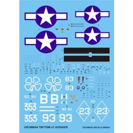 Techmod Grumman TBM-1C Avenger matrica