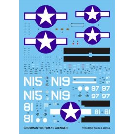 Techmod Grumman TBF-1C Avenger matrica