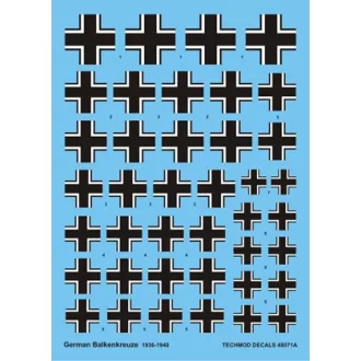 Techmod German Luftwaffe Balkenkreuze 1936-1940 matrica