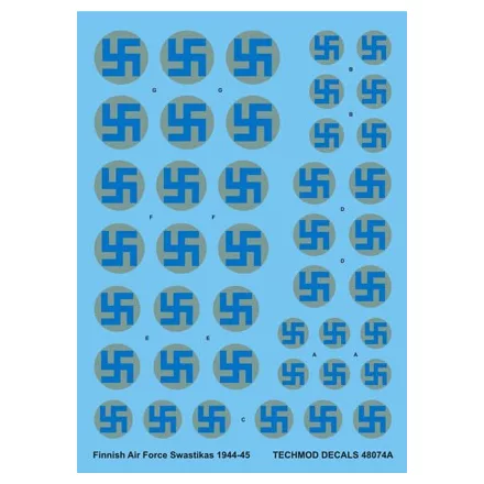 Techmod Finnish Air Force Swastikas and Serials 1944-45 matrica