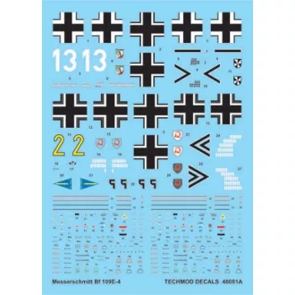 Techmod Messerschmitt Bf 109E-4 matrica