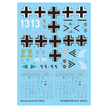 Techmod Messerschmitt Bf 109E-4 matrica