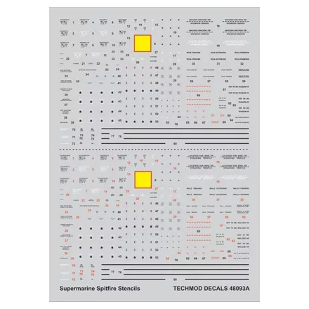 Techmod Supermarine Spitfire I-XVI Stencils matrica