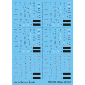 Techmod Hawker Hurricane stencils matrica