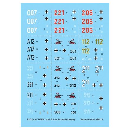 Techmod Pz.Kpfw.VI Tiger Ausf.E (Late Production Model) matrica