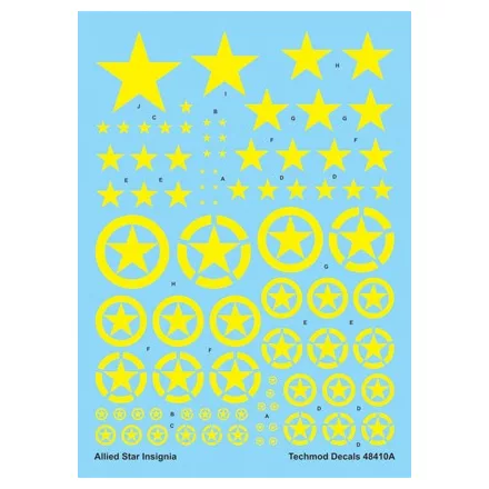 Techmod Allied Star Insignia Yellow matrica