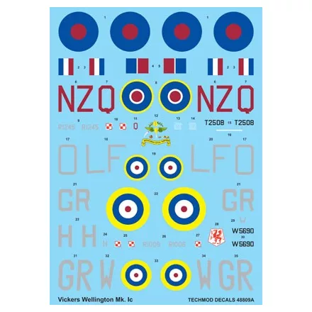 Techmod Vickers Wellington IC matrica