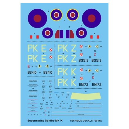 Techmod Supermarine Spitfire F.IX (Gabreski’s Spitfires) matrica
