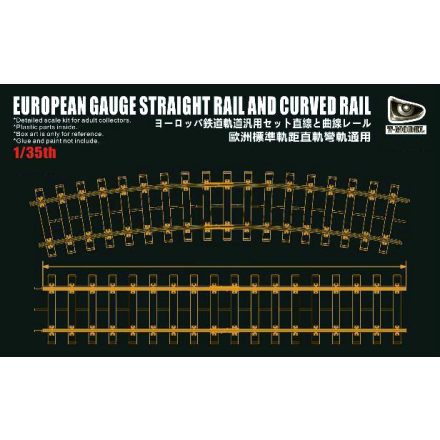 T-Model European Gauge Straight Rail and Curved Rail 360mm makett