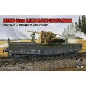 T-Model German 88mm FLAK 36 Mount on SSYS Wagon makett