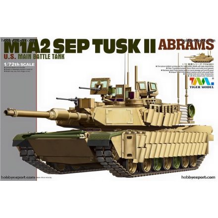 Tiger Model U.S M1A2 Tusk II Abrams MBT makett