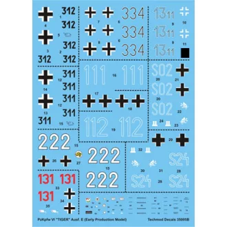   Techmod Pz.Kpfw.VI Tiger Ausf.E (Early Production Model) makett matrica