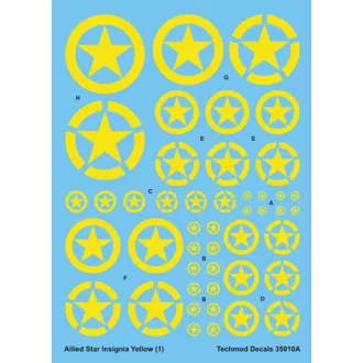 Techmod Allied Star Insignia Yellow makett matrica