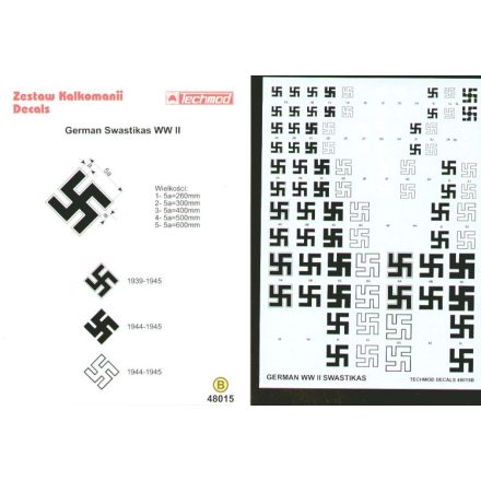 Techmod Luftwaffe/German Swastikas. Five sizes
