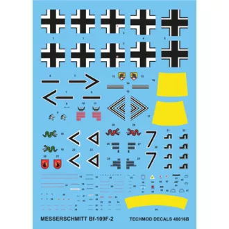 Techmod Messerschmitt Bf 109F-2 makett matrica