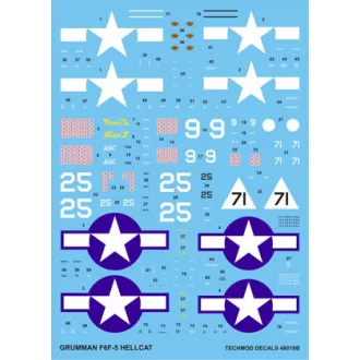 Techmod Grumman F6F-5 Hellcat makett matrica
