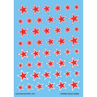 Techmod Soviet Red Stars WWII makett matrica