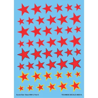 Techmod Soviet Red Stars WWII makett matrica