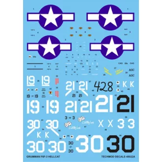 Techmod Grumman F6F-3 Hellcat makett matrica