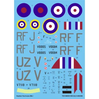 Techmod Hawker Hurricane Mk I makett matrica