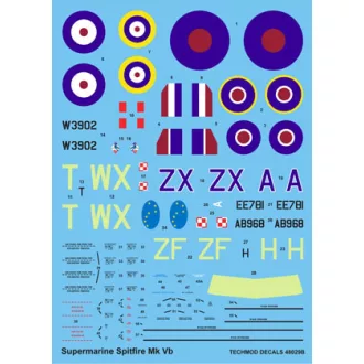 Techmod Supermarine Spitfire Mk VB makett matrica