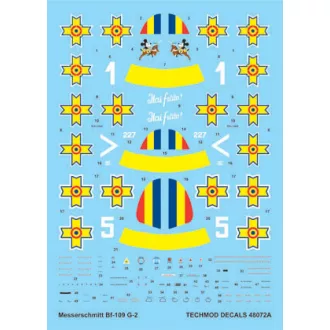 Techmod Messerschmitt Bf-109 G-2 makett matrica