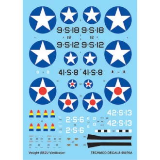Techmod Vought SB2U Vindicator makett matrica