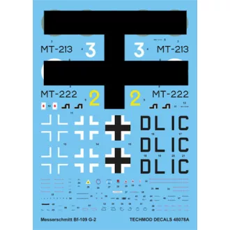 Techmod Messerschmitt Bf 109G-2 makett matrica