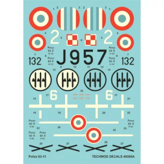 Techmod Potez 63-11 makett matrica