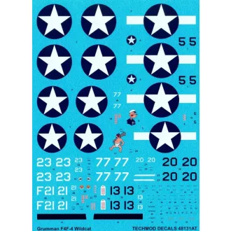 Techmod Grumman F4F-4 Wildcat makett matrica