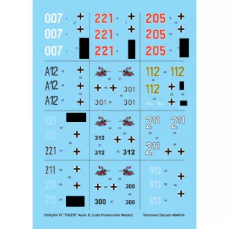   Techmod Pz.Kpfw.VI Tiger Ausf.E (Late Production Model) makett matrica