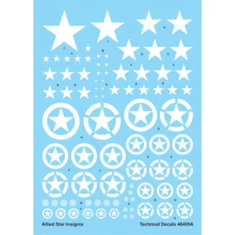 Techmod Allied Star Insignia White makett matrica