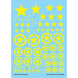 Techmod Allied Star Insignia Yellow makett matrica