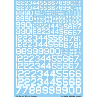 Techmod U.S. Serial & Code Numbers makett matrica