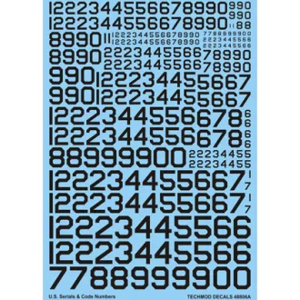 Techmod U.S. Serial & Code Numbers makett matrica