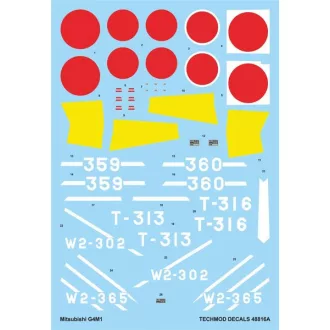 Techmod Mitsubishi G4M1 makett matrica