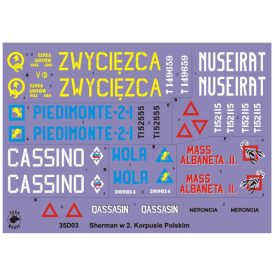   Toro Model Polish Shermans in Italy 2nd Polish Corps, 1945 matrica