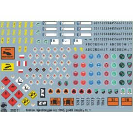   Toro Model Polish Army vehicle Registration numbers 2000 pattern unit insignia & stencils vol.1 matrica