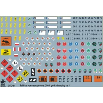   Toro Model Polish Army vehicle Registration numbers 2000 pattern unit insignia & stencils vol.1 matrica