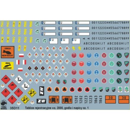 Toro Model Polish Army vehicle Registration numbers 2000 pattern unit insignia & stencils vol.1 matrica