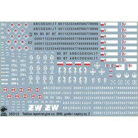   Toro Model Polish Army vehicle Registration numbers 2000 pattern unit insignia & stencils vol.2 matrica