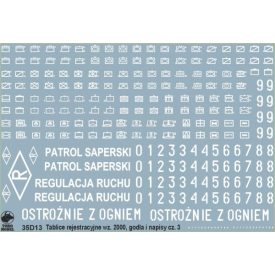   Toro Model Polish Army vehicle Registration numbers 2000 pattern unit insignia & stencils vol.3 matrica