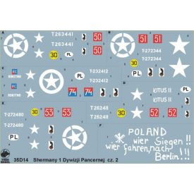   Toro Model Polish Sherman tanks 1st Armoured Division NWE 44-45 vol.2 matrica