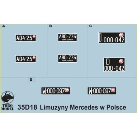 Toro Model Mercedes-Benz luxury cars in Polish service matrica