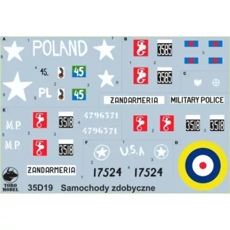 Toro Model Captured cars in Polish service matrica