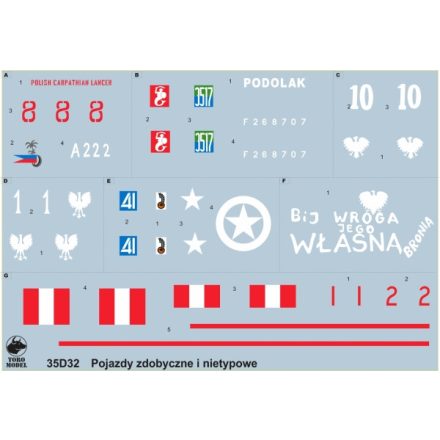 Toro Model Captured & non-standard vehicles in Polish service matrica